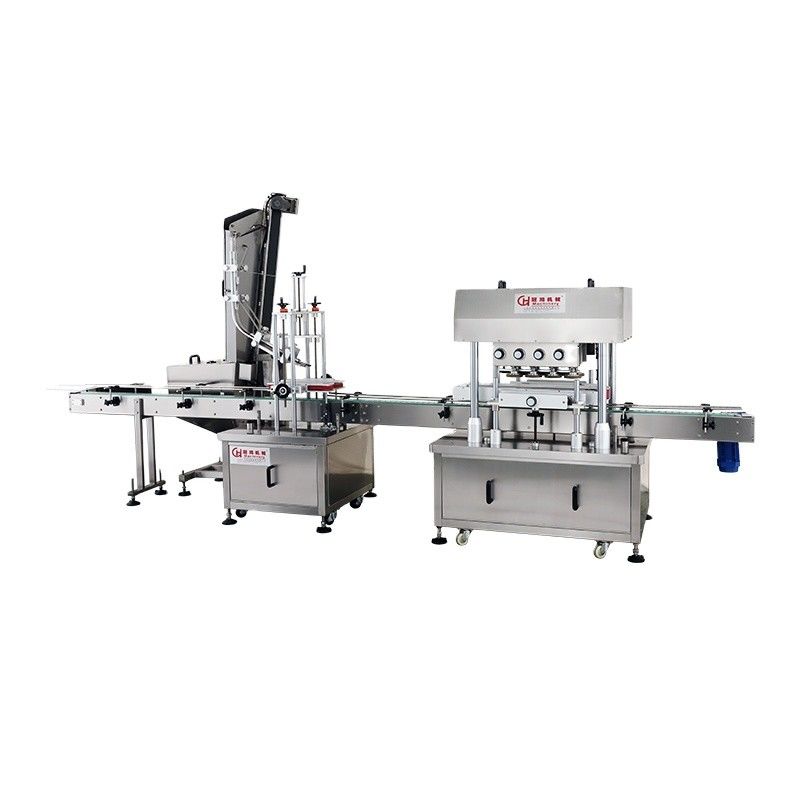 Máquina de revestimento linear de tampa de garrafa redonda direta com 8 pares de rodas de tampa de parafuso