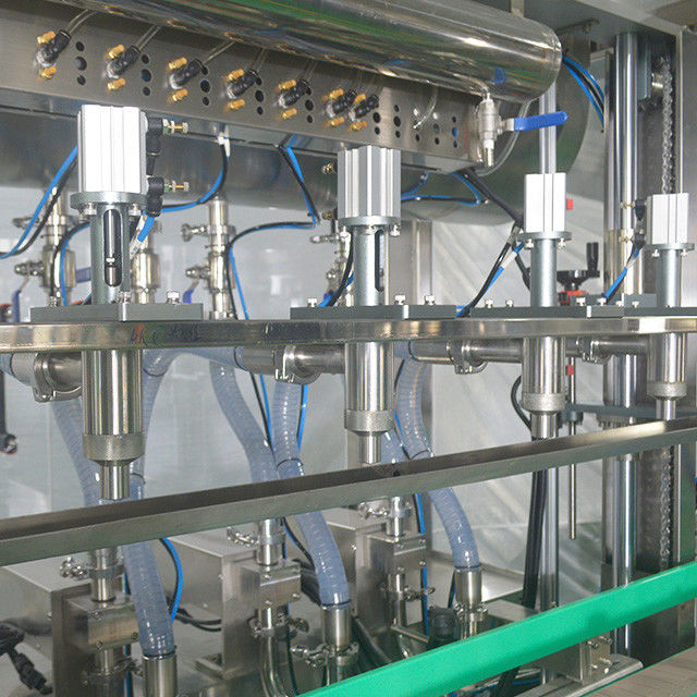 Máquina de enchimento de azeite de oliva de 20L com 4 cabeças de enchimento e 1 cabeçote de tampa