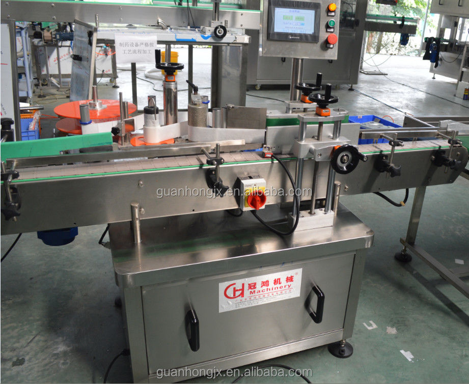 Máquina de rotulagem de garrafas de vinho de molho de soja redonda com diâmetro externo de rótulo de 280 mm