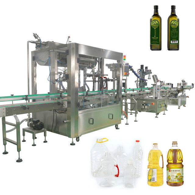 Máquina de enchimento de azeite de oliva de aço inoxidável 304 com vários botijões para linha de engarrafamento popular