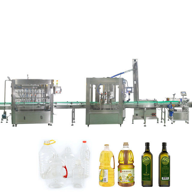 Máquina automática de enchimento líquido de óleo de cozinha e óleo de coco de 5L com 8 cabeças de enchimento