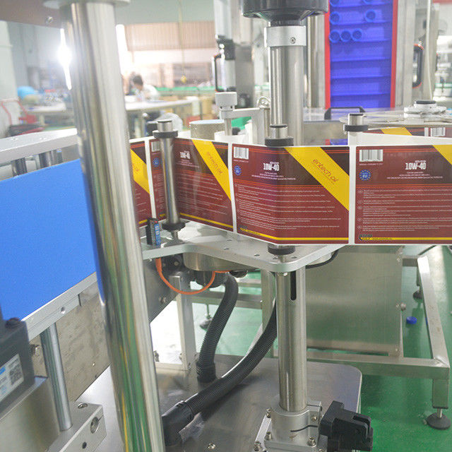 Pressão de ar 0,6-0,8Mpa Máquina de enchimento e rotulagem de óleo de cozinha com 3 cabeças