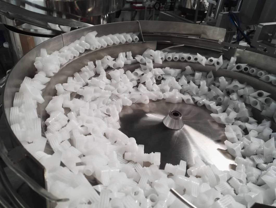 Máquina de classificação de tampas de plástico com capacidade de 150 kg e construção de aço inoxidável 304