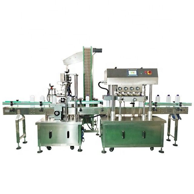 Máquina de revestimento de garrafas de fibras de plástico linear totalmente automática para o esfregão da roda de revestimento