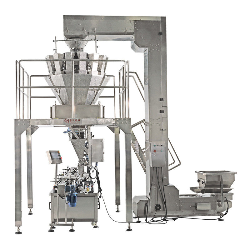 Máquina de enchimento de caramelo ou biscoito com várias bocas de pesagem