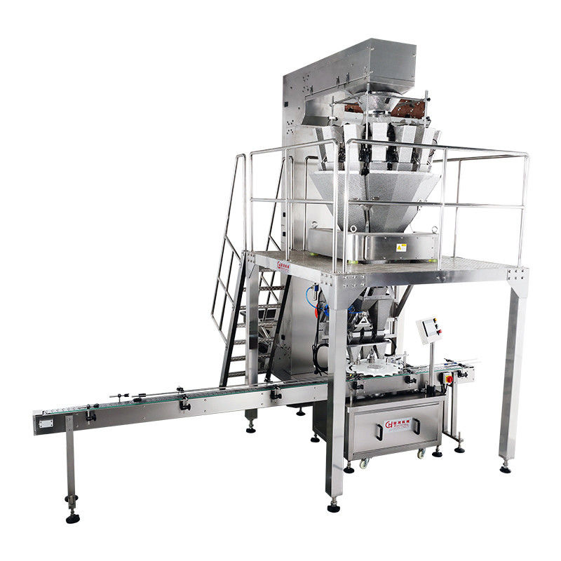 Máquina de enchimento de caramelo ou biscoito com várias bocas de pesagem