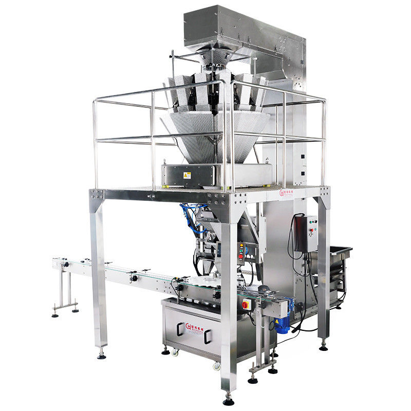 Máquina de enchimento de caramelo ou biscoito com várias bocas de pesagem