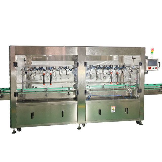 Linha de produção de rotulagem lateral dupla de parafusos de enchimento automático para gel de chuveiro
