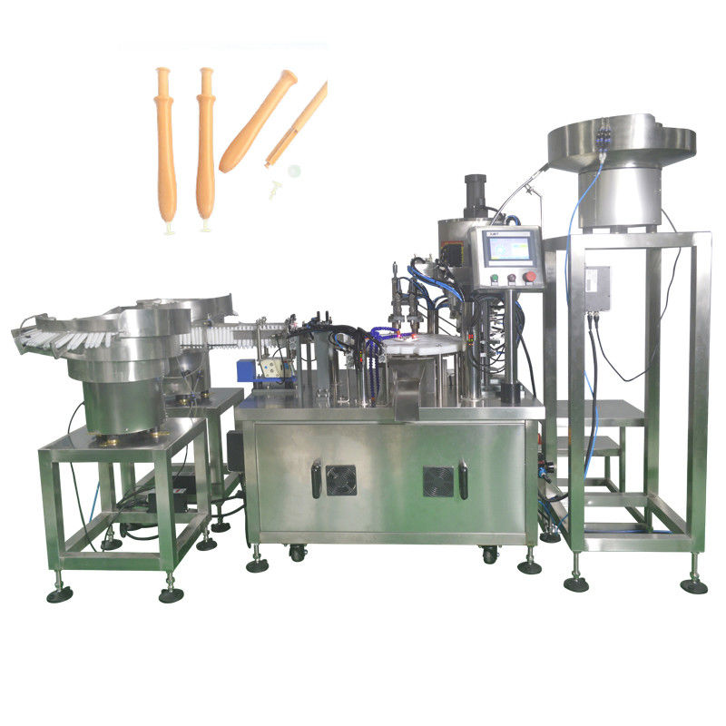 Máquina de enchimento e tampa de parafuso de 2 cabeças pneumática de 10 ml para gel de óleo líquido