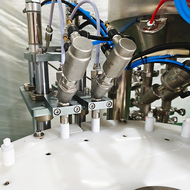 Máquina de enchimento e tampa de parafuso de 2 cabeças pneumática de 10 ml para gel de óleo líquido