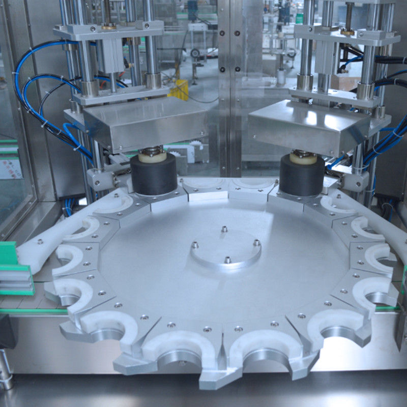 Máquina automática de preenchimento de vácuo de cola e vedação de tampa para tamanho de garrafa