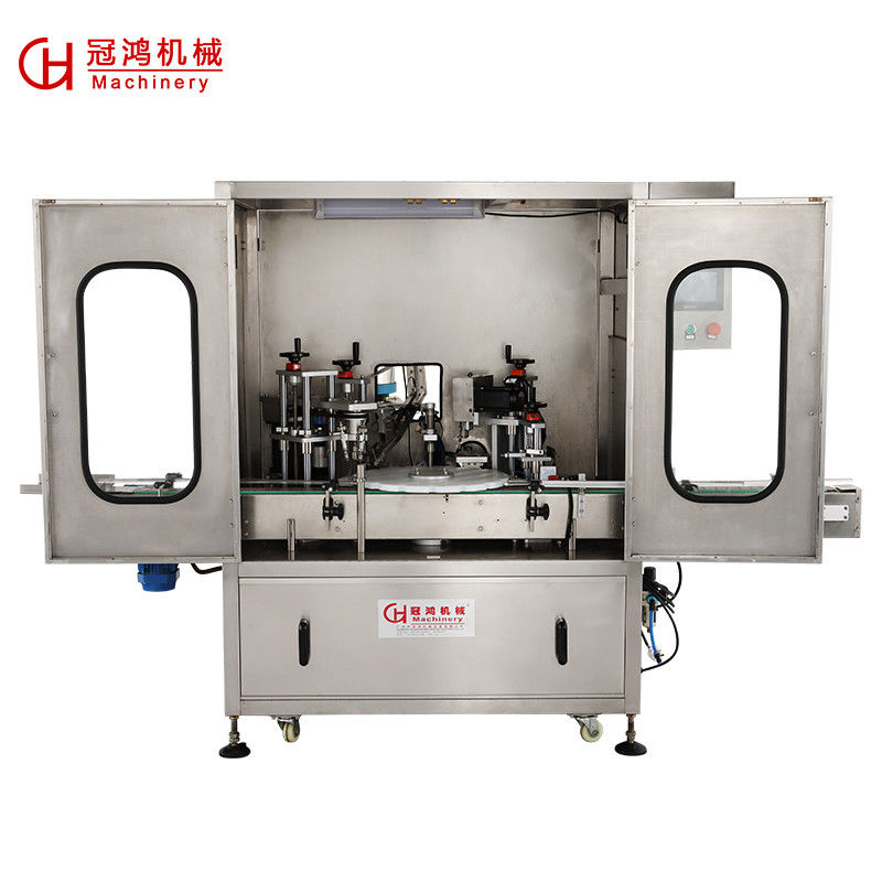 Máquina automática de enchimento e tampa de garrafas líquidas de tipo giratório com 3000*2000*1800mm