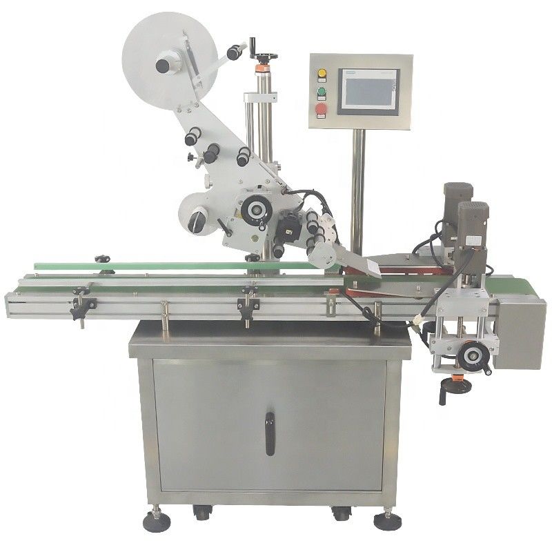 Máquina automática de rotulagem de superfícies planas para garrafas redondas
