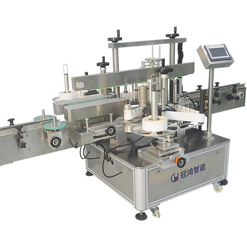 Máquina automática de rotulagem de garrafas planas de aço inoxidável 304 para garrafas redondas quadradas para animais de estimação
