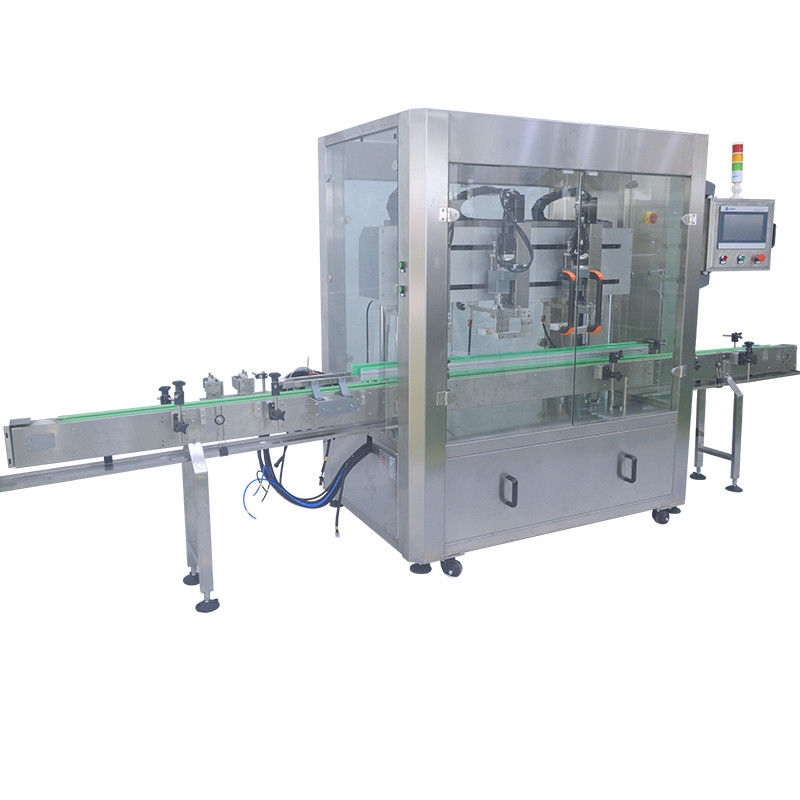 Máquina de fecho automático de 3 cabeças de alto desempenho para garrafas de plástico de capacidade 4000BPH