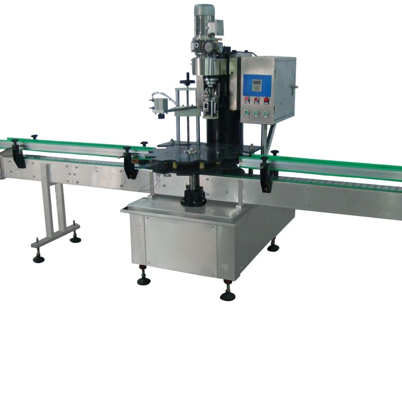 Máquina de rotulagem automática de carregamento de 4 cabeças com fecho e tampa para garrafas de vidro de vinho/liquor