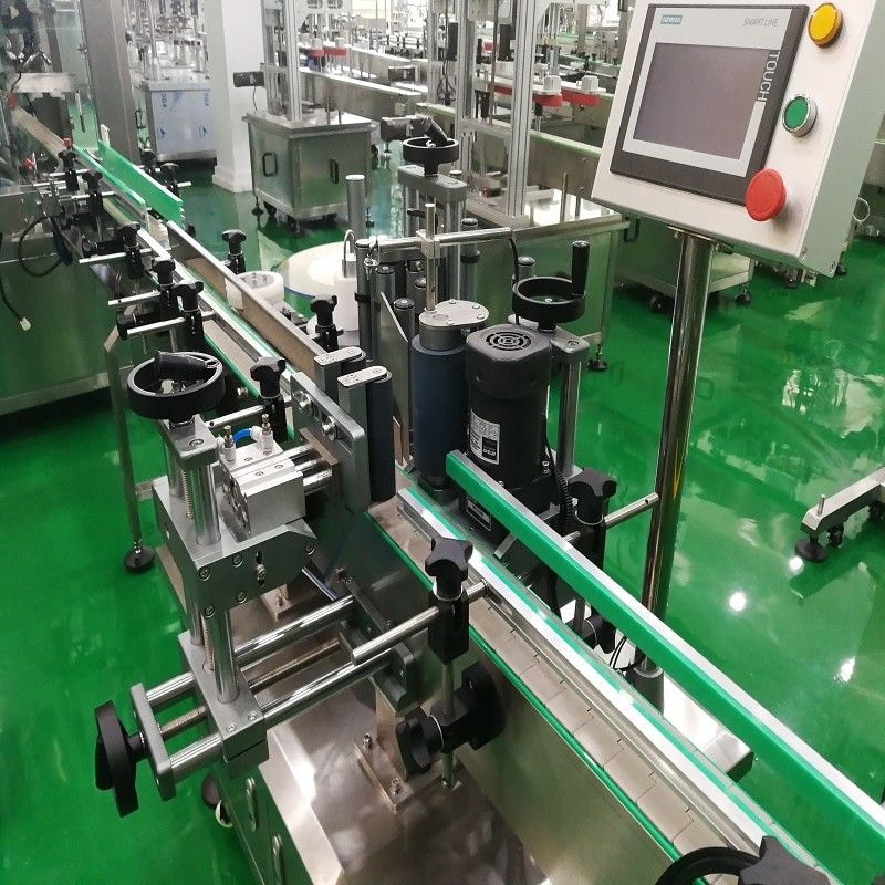 Máquina de rotulagem automática de carregamento de 4 cabeças com fecho e tampa para garrafas de vidro de vinho/liquor