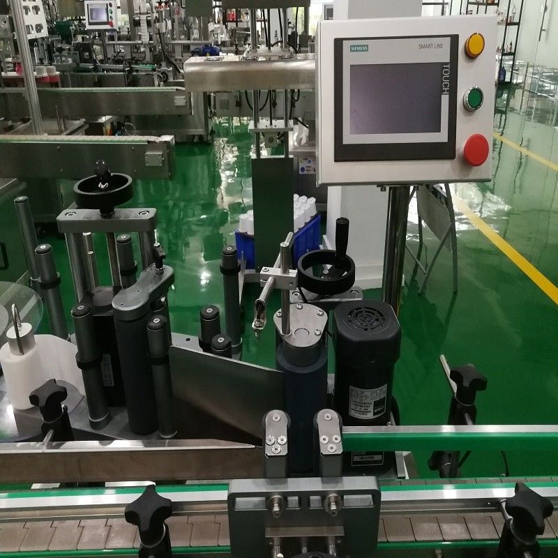 Máquina de rotulagem automática de carregamento de 4 cabeças com fecho e tampa para garrafas de vidro de vinho/liquor