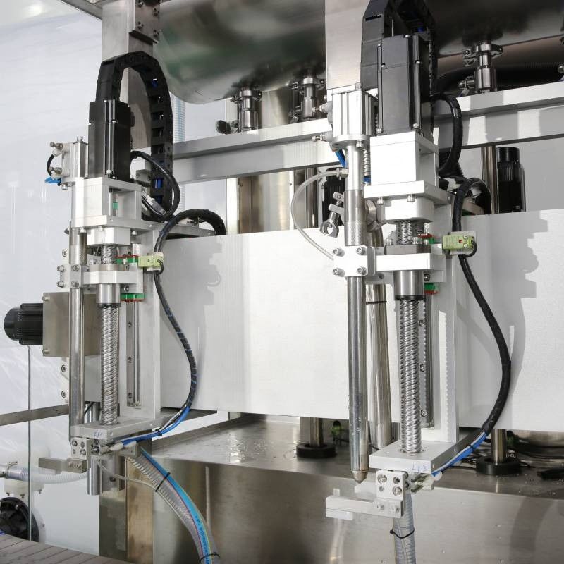 Máquina de enchimento automática de duplas cabeças de rastreamento de tipo personalizado direto não padrão