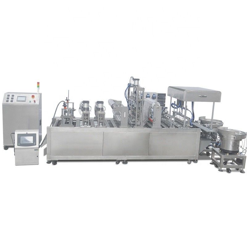Linha de máquina de vedação de enchimento de reagente racionalizado para tipo de produto de embalagem de kit