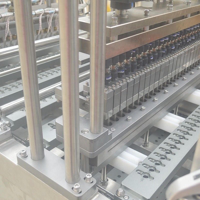 Máquina de enchimento de frascos de frascos com controlo PLC para tubos de ensaio e recipientes de amostras de plástico