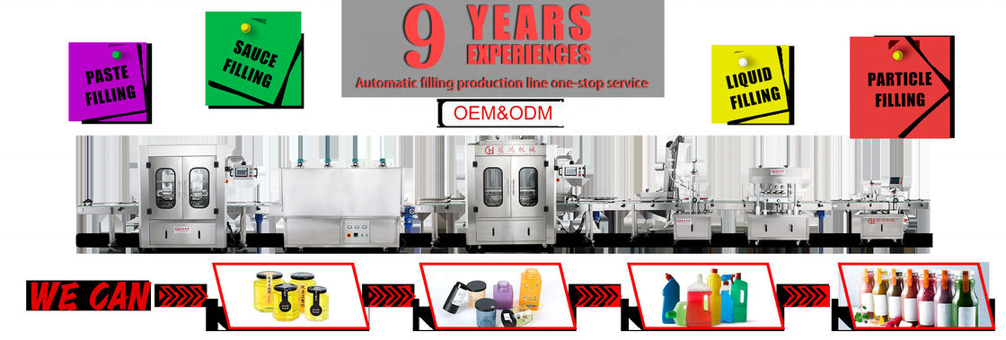 Máquina automática de enchimento de líquido de 4 cabeças para embalagens de óleo/xampu/líquido/detergente