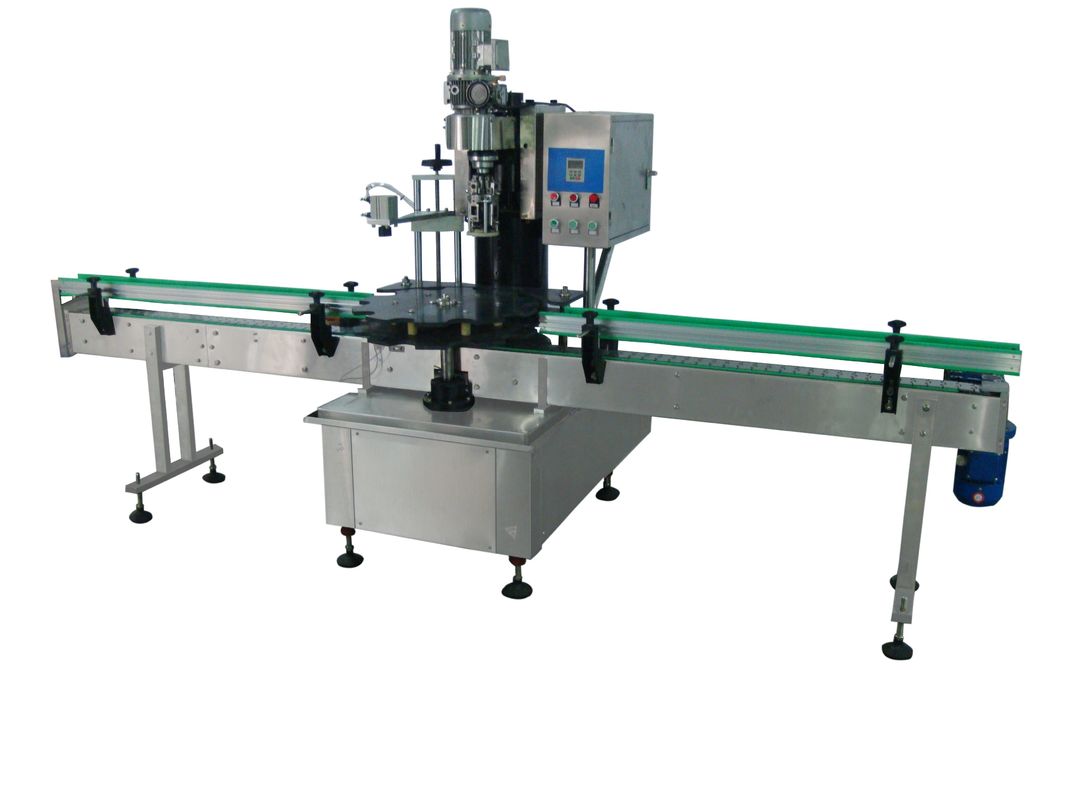 Máquina de fecho de tampas metálicas de garrafas de vinho/liquores/líquidos de vidro com componentes de núcleo de motor