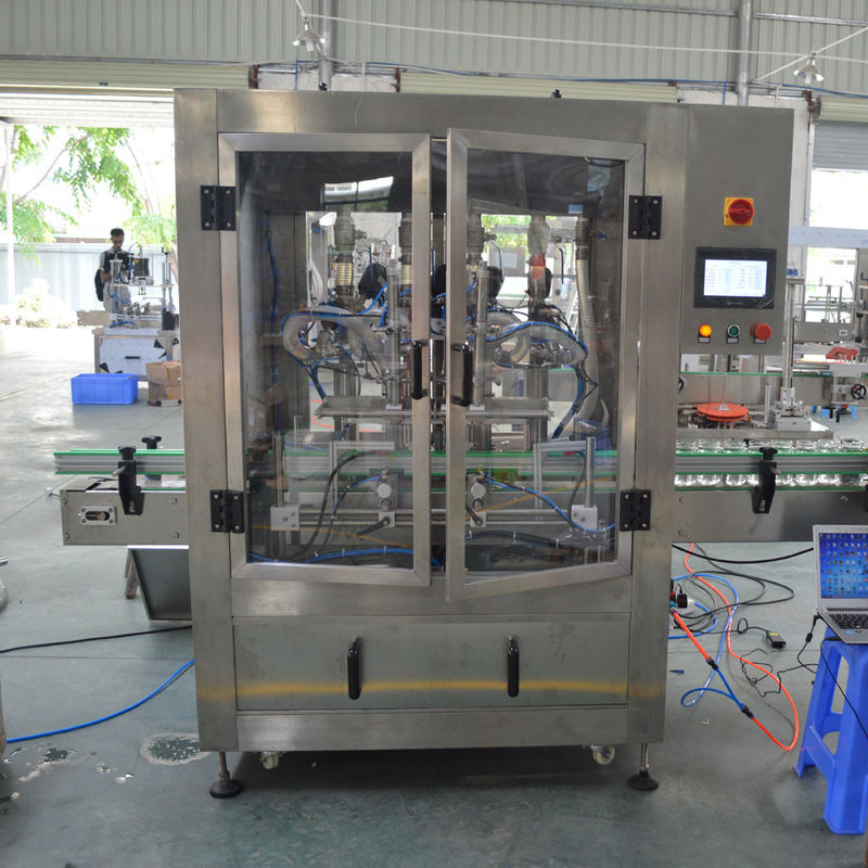 Máquina automática de enchimento por pistão a quente de 4 cabeças para enchimento por programa de controlo de gel/cera capilar