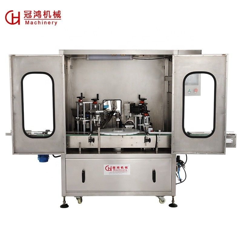 2000*1800*2300mm Máquina automática de enchimento e tampa de garrafas para óleo essencial/pólvora