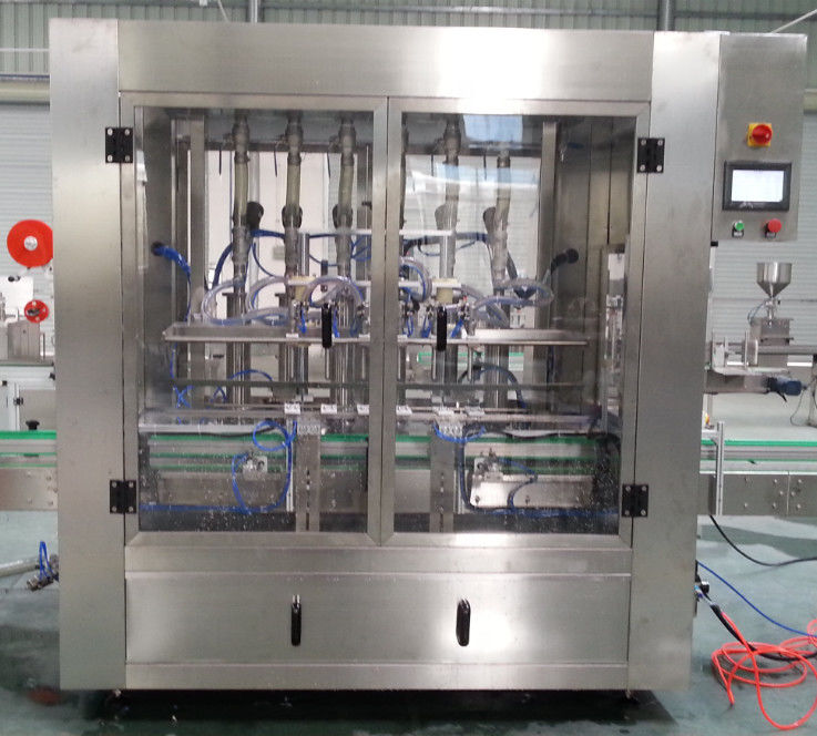 Máquina de enchimento automática de tipo servo-pistão para líquidos/pastas/detergentes/xampus