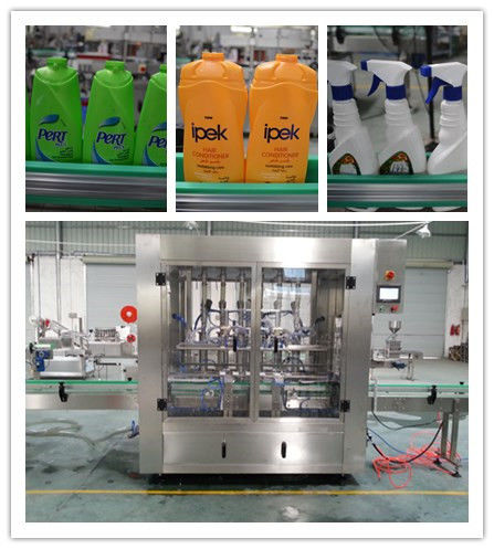 Máquina de enchimento automática de tipo servo-pistão para líquidos/pastas/detergentes/xampus