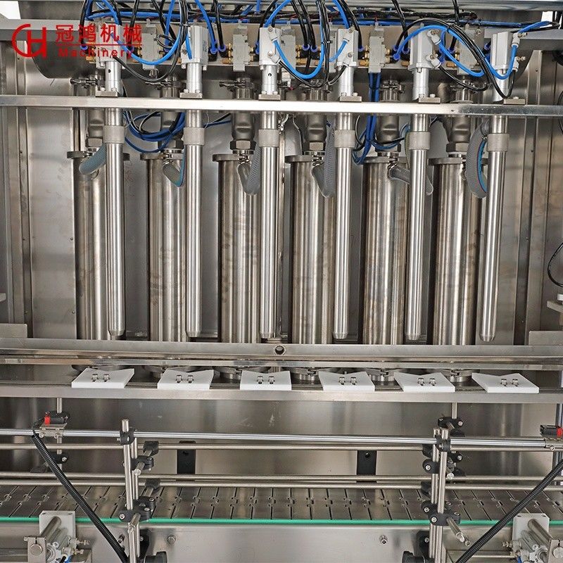 Máquina de enchimento automática de tipo servo-pistão para líquidos/pastas/detergentes/xampus