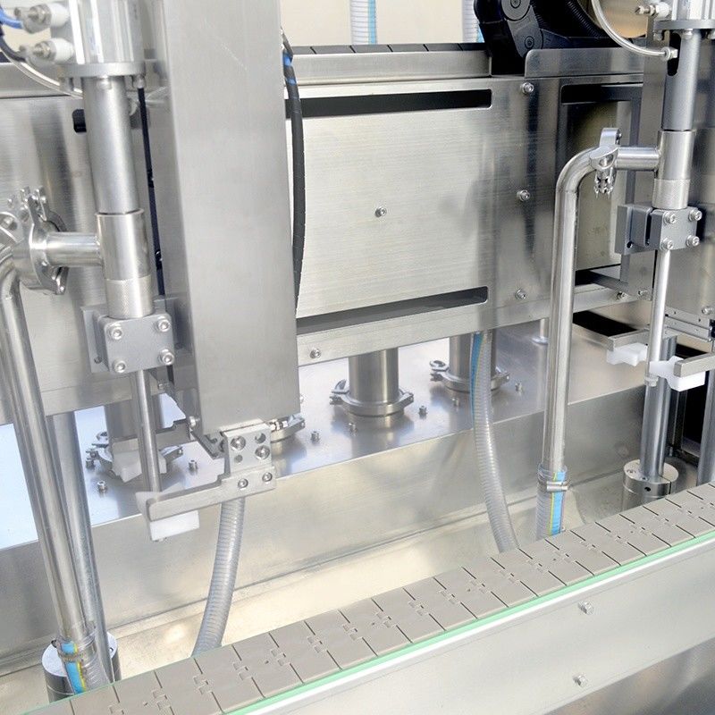 Máquina de enchimento de óleo lubrificante e xampu líquido com dupla cabeça de rastreamento