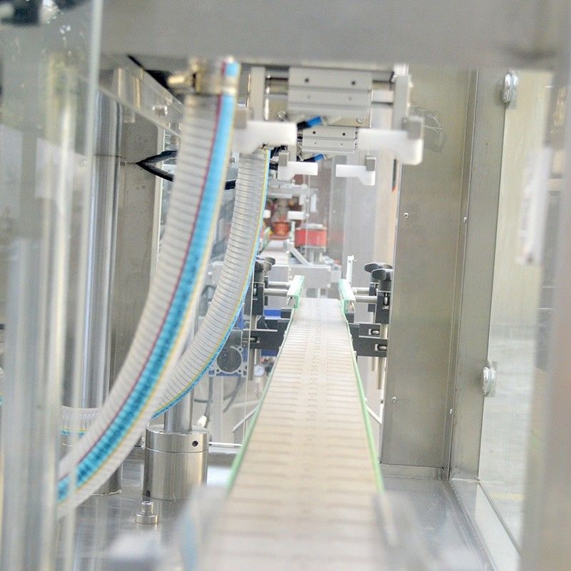 Máquina de enchimento de óleo lubrificante e xampu líquido com dupla cabeça de rastreamento