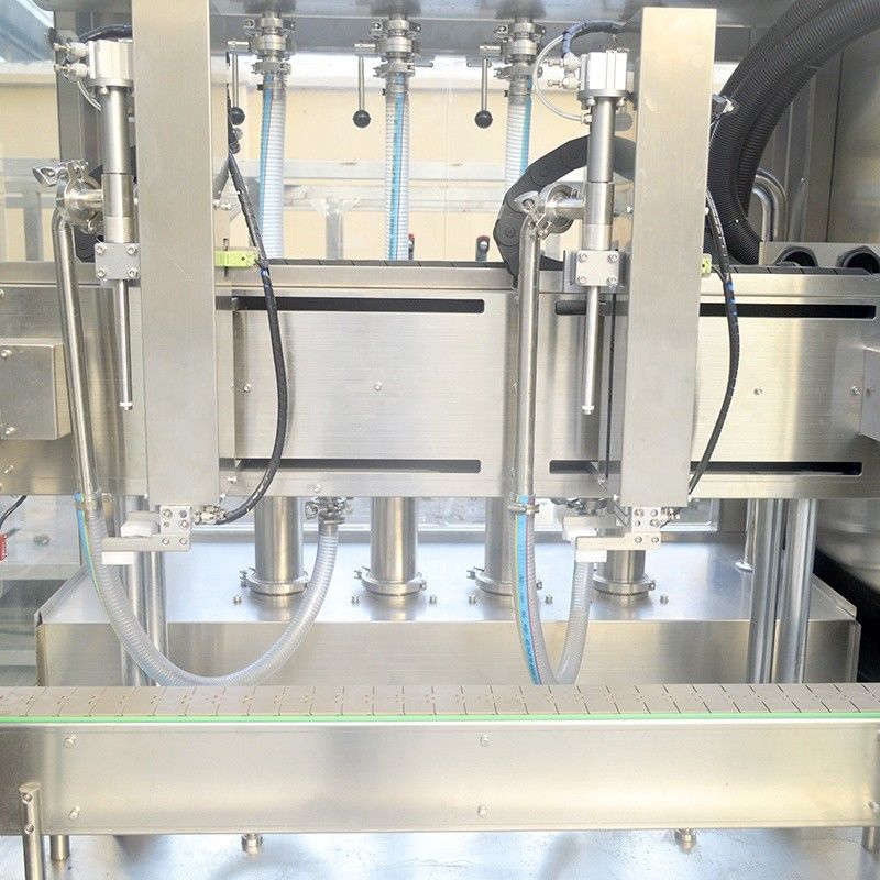 Máquina de enchimento de óleo lubrificante e xampu líquido com dupla cabeça de rastreamento